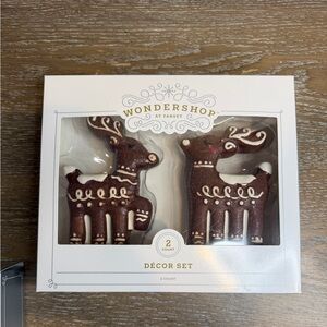 TARGET WONDERSHOP CHRISTMAS GINGERBREAD Deer DECOR 2PK